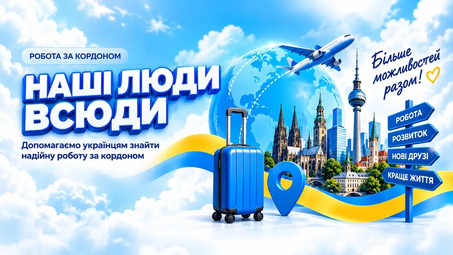 НАШІ ЛЮДИ ВСЮДИ — допомагаємо українцям знайти надійну роботу за кордоном